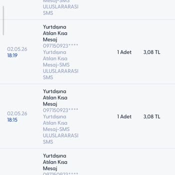Yurt Dışı SMS Ücretleri Haksız Şekilde Faturamda Görünüyor