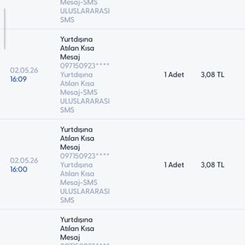Yurt Dışı SMS Ücretleri Haksız Şekilde Faturamda Görünüyor