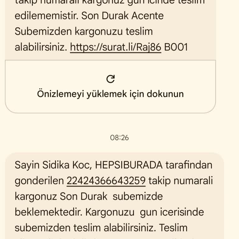 Şubeye Geri Dönen Kargomun Acil Eve Teslim Edilmesi Talebi