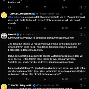 E-SIM Yüklenemedi Ve IMEI Kayıt Zorunluluğu Hakkında Açıklama Talebi