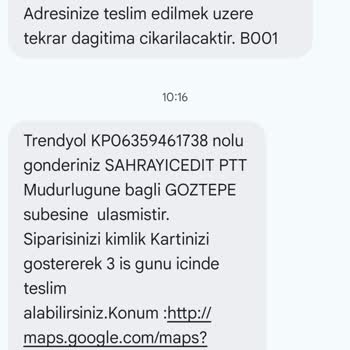 Adresim Yeterli Olmasına Rağmen Kargom Şubeye Gönderildi