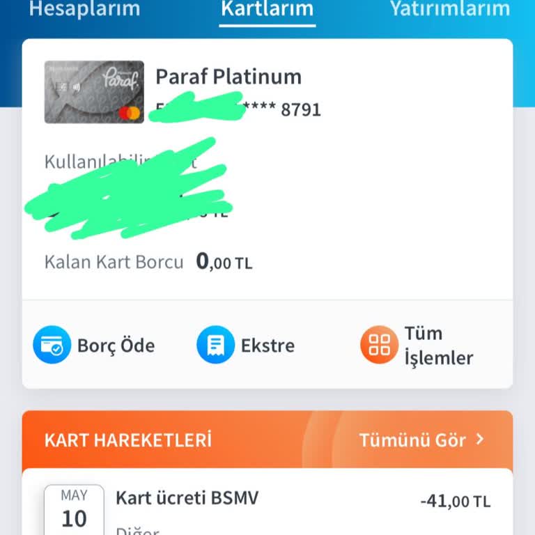 Paraf Platinum Kartına Yansıtılan Haksız Ücretin İadesi