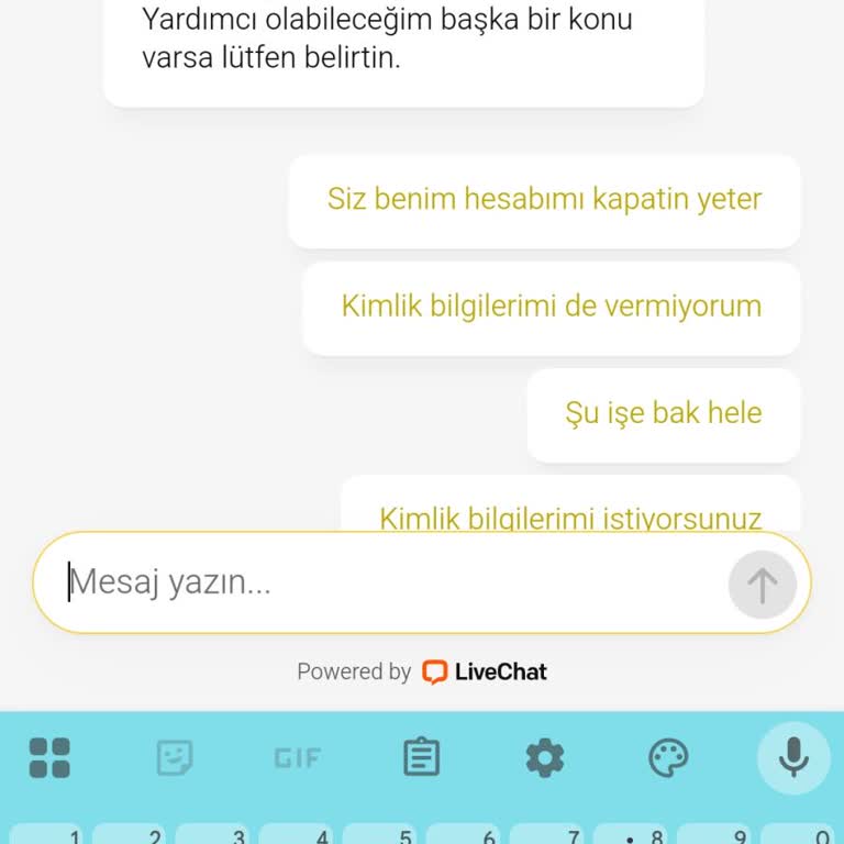 Kimlik Belgesi Talebi Nedeniyle Hesap Kapatma İsteğim Reddedildi