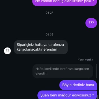 Teslim Edilmeyen Elbise Ve Saygısız Müşteri Temsilcisi