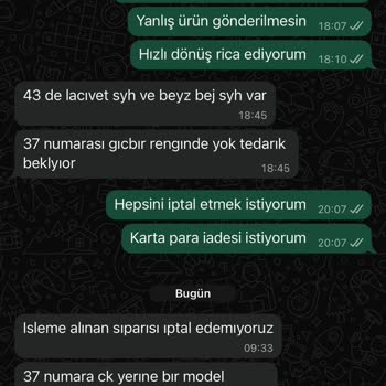 Stok Yok Ürün İçin Kargo Gecikmesi Ve İade Talebi