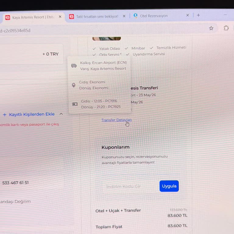Uçak Bileti Pakette Eksik Gösterildi