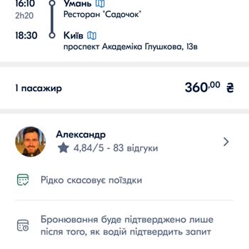 BlaBlaCar Отмена поездки видителем и не вернули сервисный сбор