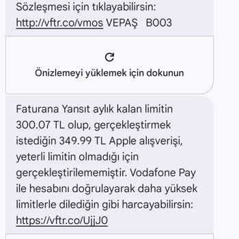 Yetkisiz Vodafone Pay İşlemleri Nedeniyle 3577 TL Faturanın İptali Ve Hat Açılması Talebi