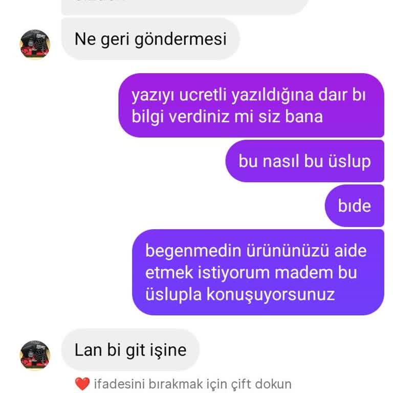 İsim Yazısı Olmadan Gelen Ürün Ve İade Talebi