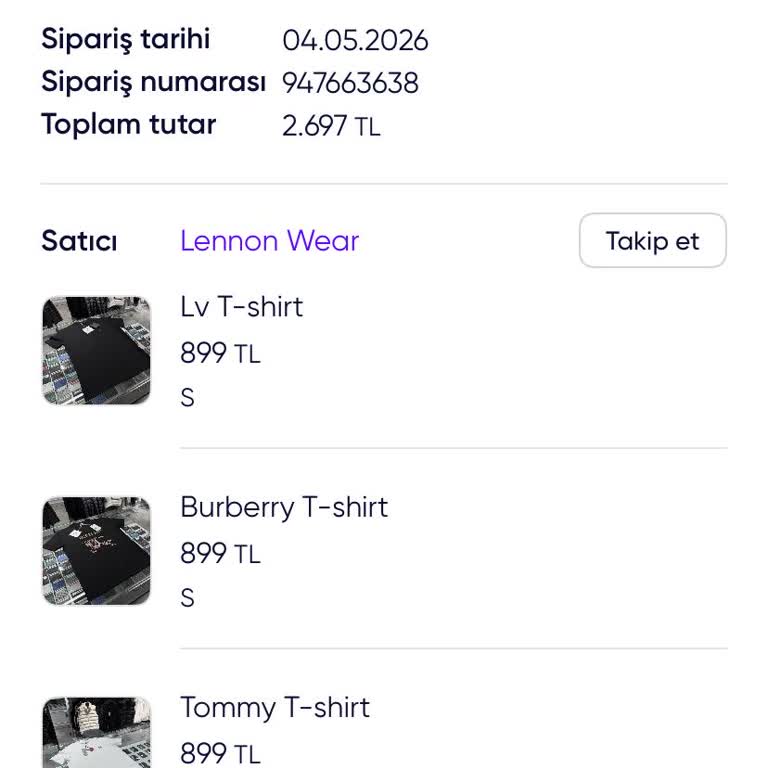 Ödenen 2.700 TL’lik T‑shirt Siparişim 8 Gün Beklemede Mağaza Hiç Cevap Vermiyor