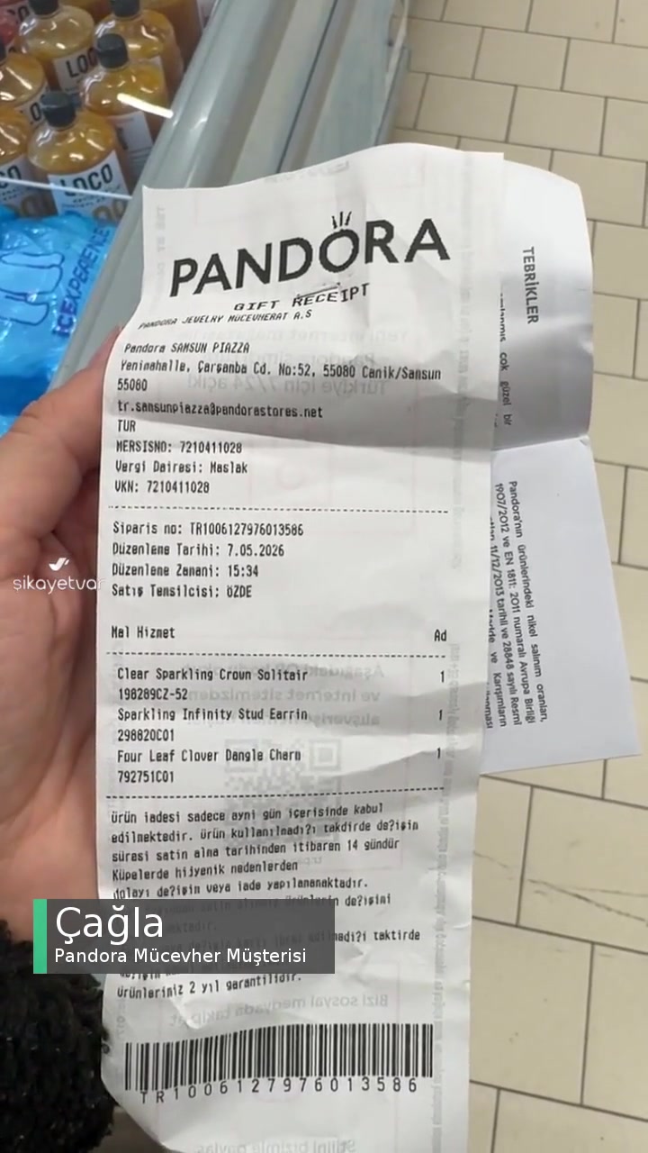 Pandora Mücevher Samsun Piazza Mağazası Şikayeti videonun kapak resmi