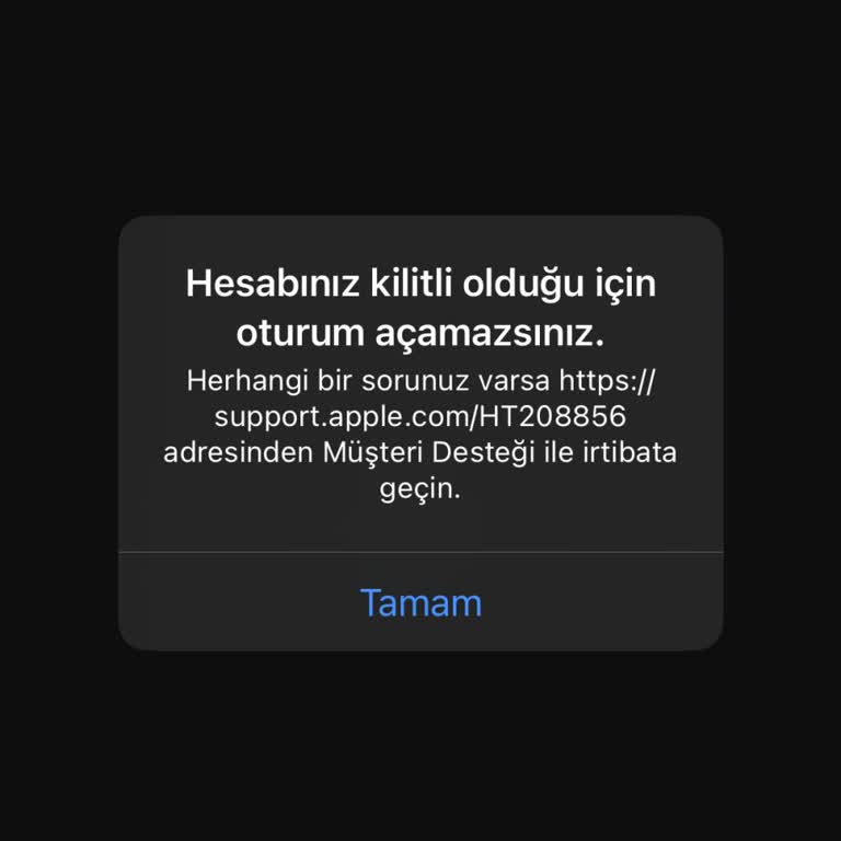 Apple Hesabım Kilitli Ve 420 TL Bakiyeye Erişemiyorum