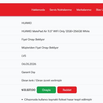 Huawei Ekran Değişim Ücretinde 5.500 TL’lik Fahiş Artış