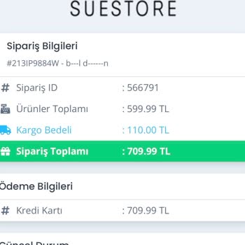 Sue Store’da Eksik İade Ve Müşteri Hizmetleri Yanıtsızlığı