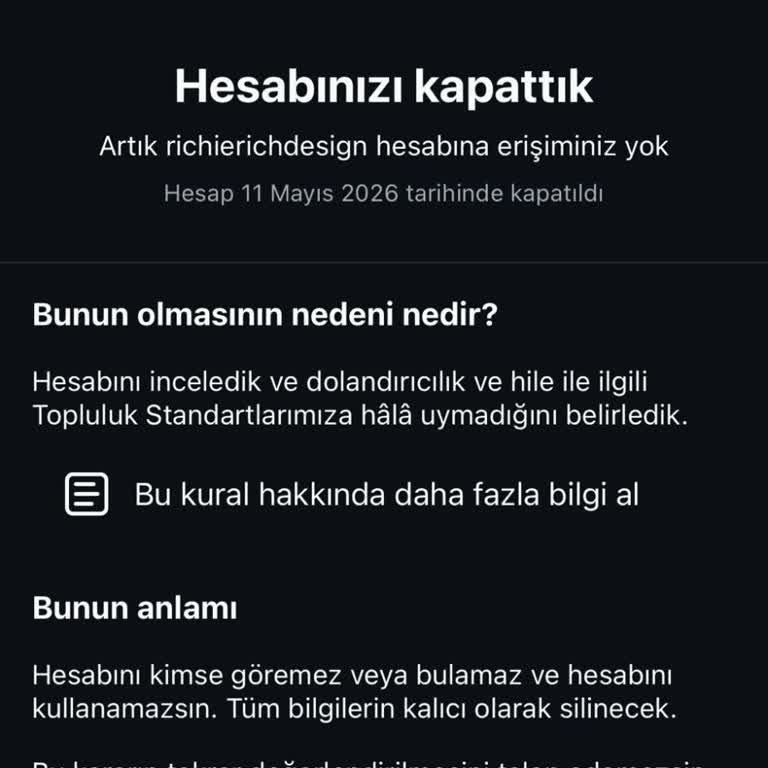 Instagram Hesaplarım Haksızca Kapatıldı, Destek Yok