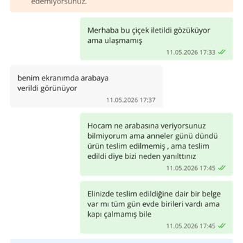 Anneler Günü Çiçeği Yanıltıcı Teslim Bildirimi Ve İptal Sorunu
