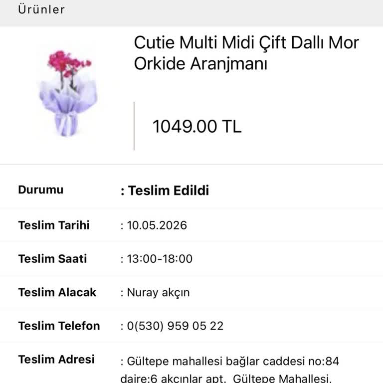 Teslim Edilmemiş Orkide Siparişi Ve Sistemsel Yanıltma