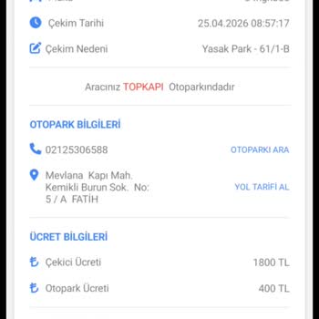 Yanlış Konumda Çekilen Araç İçin Haksız Park Cezası Ve Çekici Masrafı İadesi