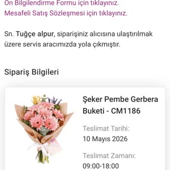 Gerbera Buketi Görsellerle Uyuşmuyor Ve Müşteri Hizmetinden Yanıt Yok