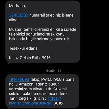 Teslimatçı Tarafından Evde Olunduğu Halde Evde Değil Kayıtları Ve İade Kodunun Bilgi Dışı İptali