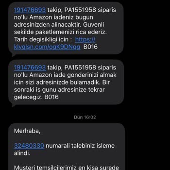Teslimatçı Tarafından Evde Olunduğu Halde Evde Değil Kayıtları Ve İade Kodunun Bilgi Dışı İptali