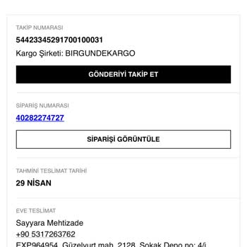 Bershka Türkiye Siparişi Azerbaycan'da Teslim Edilmedi Ve Müşteri Hizmetleri Yanıtsız