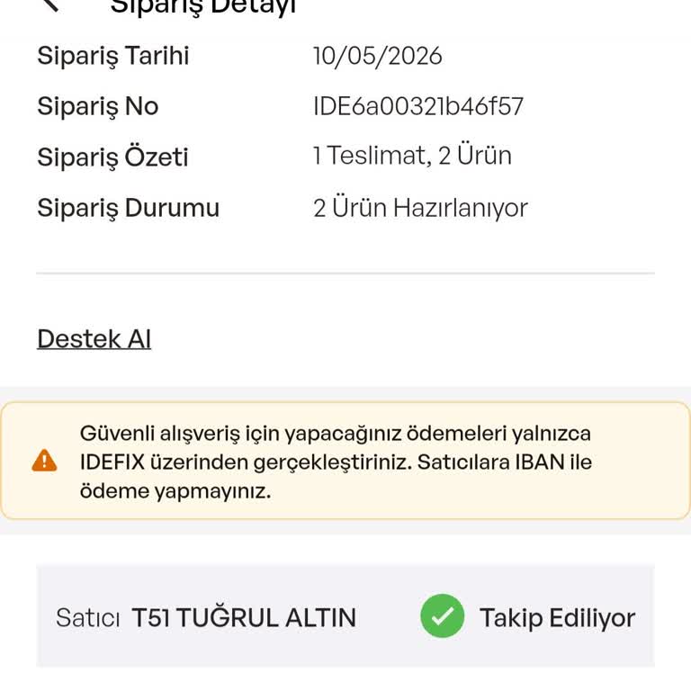 İdefix'te Sepette İkinci Ürüne İndirim Uygulanmadığı İçin İade Ve Düzeltme Talebi