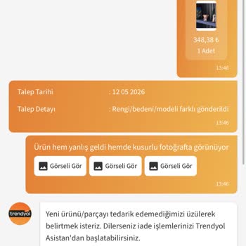 Yanlış Ve Kusurlu Kupa Gönderimi, Değişim Olmadan İade Teklifi