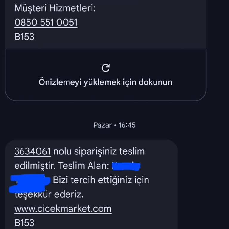 Anneler Günü Çiçek Siparişim Teslim Edilmedi, Yanlış Kırmızı Çiçek Gönderildi Ve İade Bekliyorum