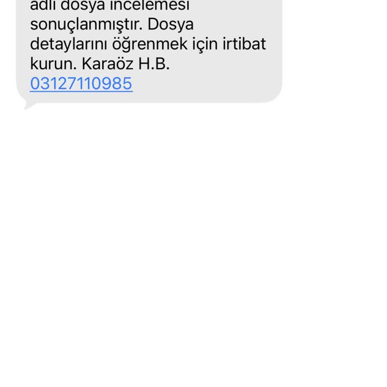 Telefon Numaramın Yetkisiz Kullanımı Ve Adli Dosya Mesajı