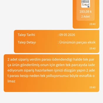 Eksik Gönderilen Spatula Takımı Ve Satıcıdan Cevap Yok