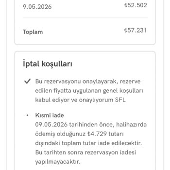 TL Olarak Gösterilen Tatil Satın Alımında Döviz Farkı Ve İade Reddi