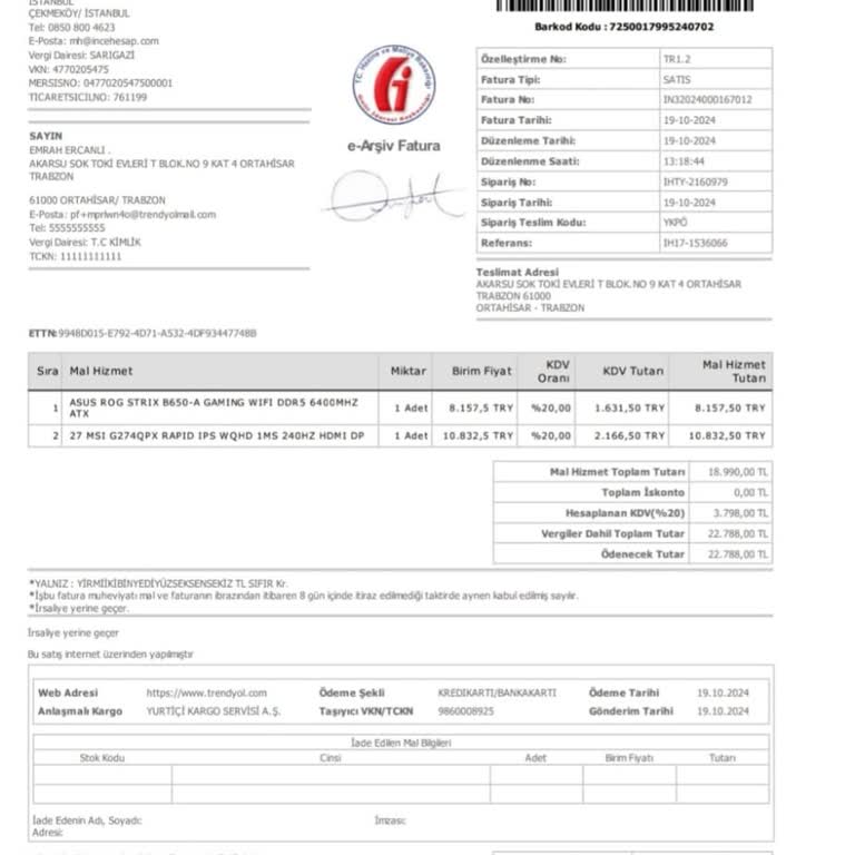 MSI G274 Monitörüm Tamir Edilemediği İçin Değişim Talebim Cevapsız Kaldı