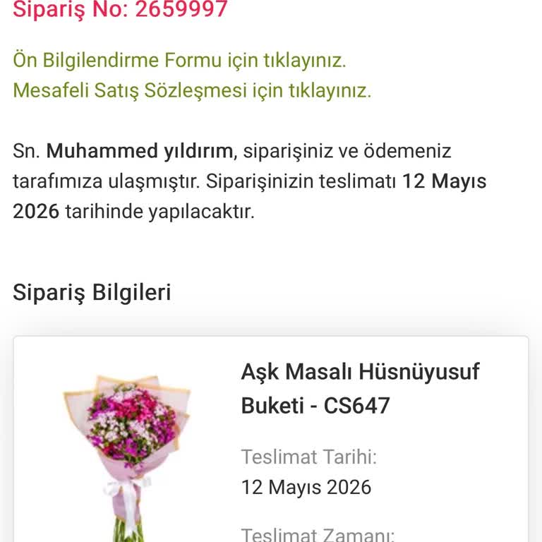 Şanlıurfa Haliliye’de Çiçek Siparişi Teslim Edilmedi