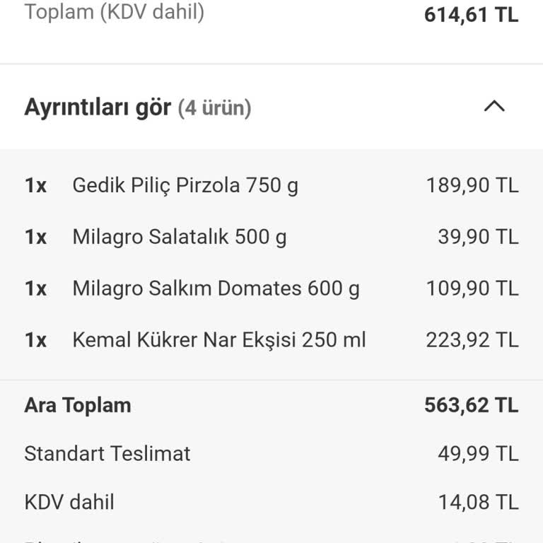 Hazırlanıyor Durumunda Kalan Sipariş İptal Edilemiyor