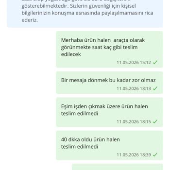 Aynı Gün Teslimat Sözünü Aşan Sipariş Hâlâ Araçta Ve İade Bekliyor
