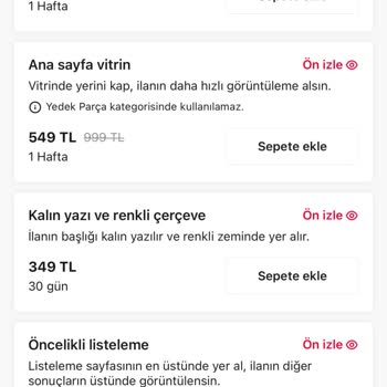 Vitrinde Yerini Kap Hizmeti Görünürlük Sağlamadı Ve İade Talebi