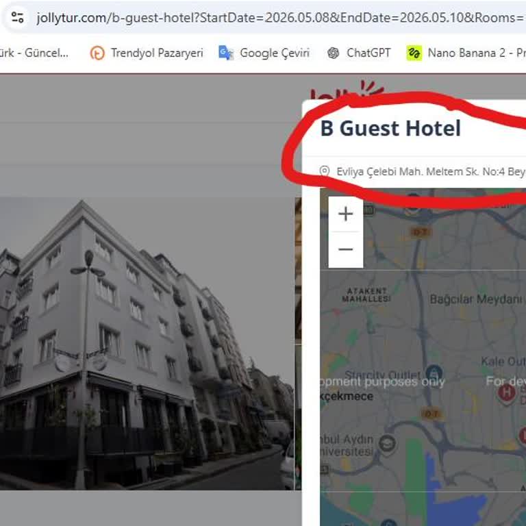 Jolly Tours Yanlış Otel Rezervasyonu, Ek Ücret Ve Kahvaltı Yokluğu