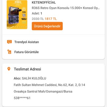 Trendyol Ve Satıcı Parça Tedarik Edemeyerek Onarım İsteğimi Reddetti