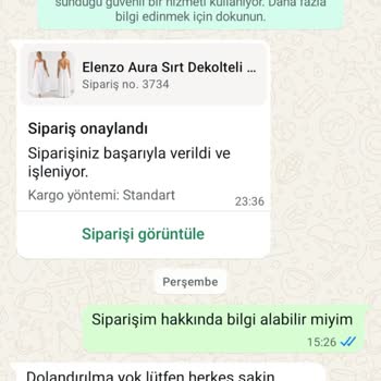 Elenzotr’dan Ödenen Elbise Teslim Edilmedi, Ücret İadesi Talebi