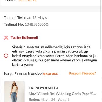 Teslim Edilmeden Siparişim İade Edildi: Yeniden Gönderim Talebi