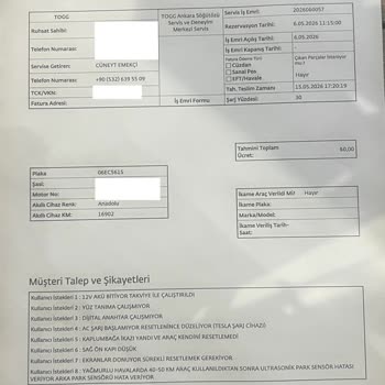Araçta Çoklu Arızalar, Uzun Servis Bekleyişi Ve İkame Araç Yokluğu