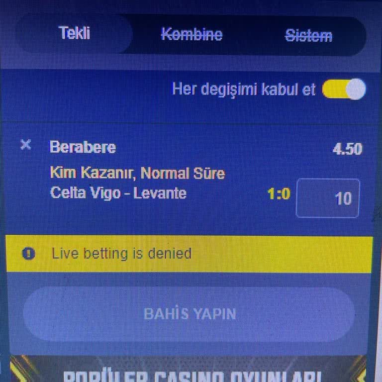 Özel Oranlı Bahislerde Kısıtlama Ve Destek Sorunu
