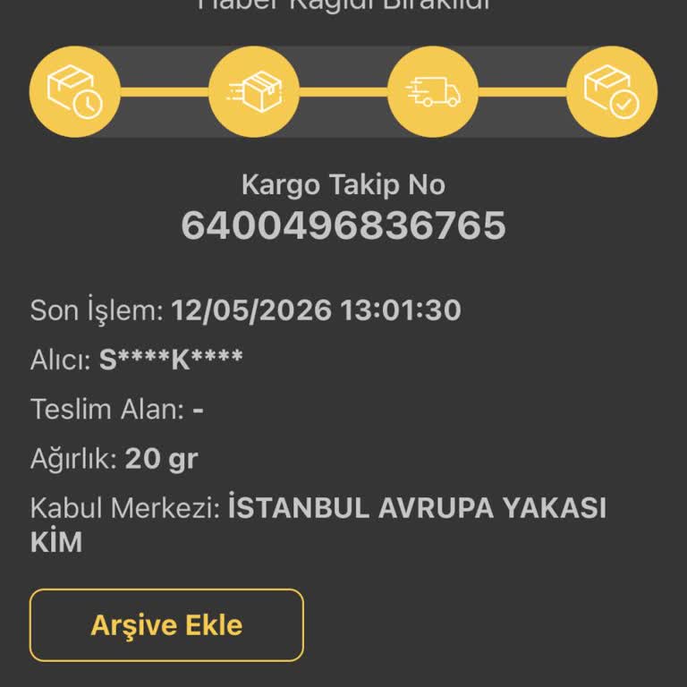 Kuryenin Tek Arama Sonrası Kredi Kartı Teslimatı Reddi Ve Acil Yeniden Teslimat Talebi
