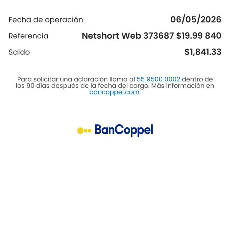 Netshort realiza cobro automático sin informar renovación recurrente