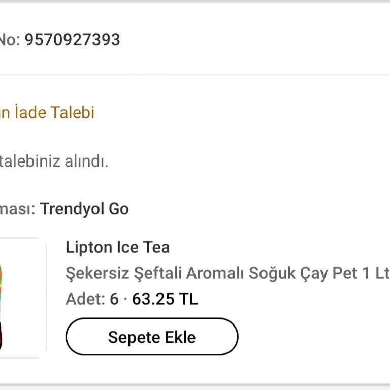 Trendyol Hızlı Market Şekersiz Olması Gereken Çocuk Çayı Şekerli Geldi, İade Süreci Kabusa Dönüştü