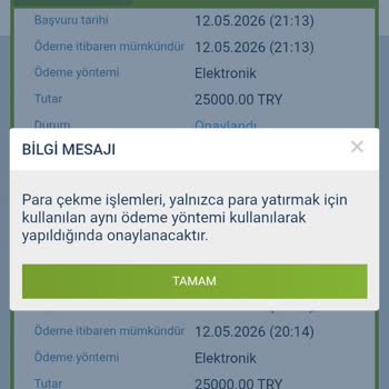 1xbet Papara Çekimim 25.000 TL Görünmüyor Ve Müşteri Hizmetleri Yardım Etmiyor