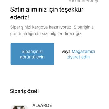 Alvarde Ürünüm Hiçbir Şekilde Kargolanmadı