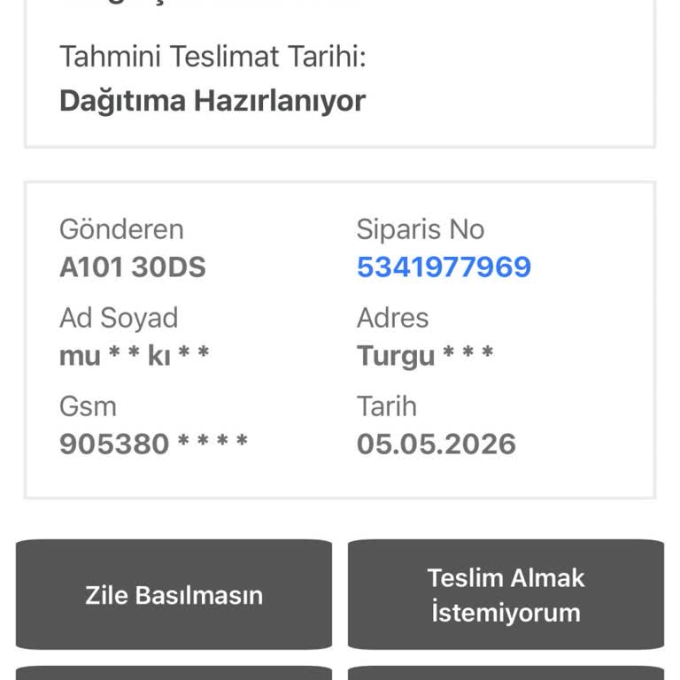 A101 Kargo Gecikmesi Ve Cevapsız Müşteri Hizmetleri