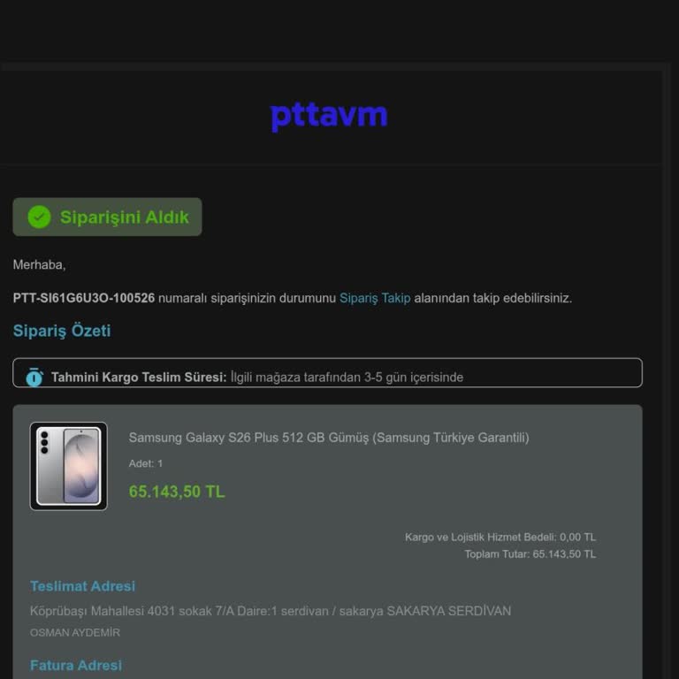 Siparişim Açıklama Olmadan İptal Edildi, Telefonun Gönderilmesini İstiyorum